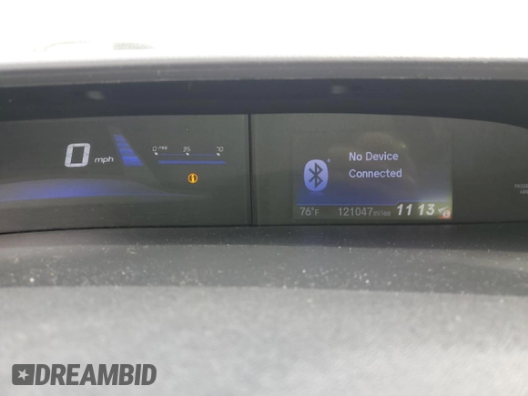 2013 Honda Civic EX with VIN 19XFB2F84DE275221, listed as a Copart auction lot 53541895 with 121,047 mi miles and Salvage Title. Bid and sale history available at DreamBid. Image 9.