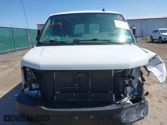 2019 Chevrolet Express Cargo Van with VIN 1GCWGAFG7K1196113, listed as a IAAI auction lot 41961791 with 80,015 mi miles. Bid and sale history available at carsss.com. Image 6.