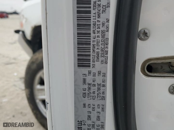 2018 Ram 2500 Tradesman with VIN 3C6UR5CJ3JG108285, listed as a Copart auction lot 46527805 with 16,314 mi miles and Salvage Title. Bid and sale history available at carsss.com. Image 14.