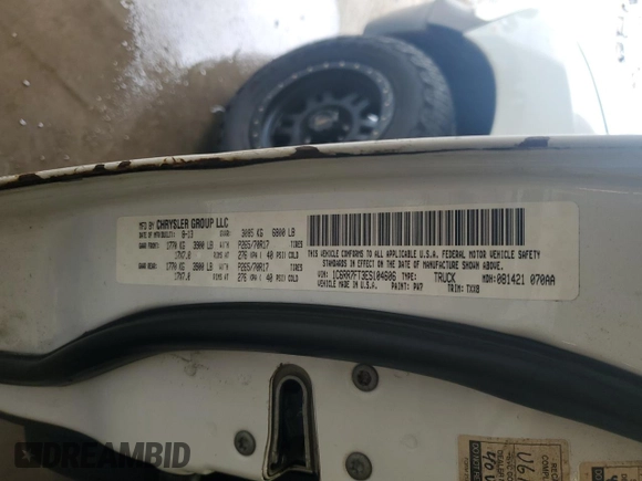 2014 Ram 1500 Express with VIN 1C6RR7FT3ES104606, listed as a Copart auction lot 62099745 with 247,777 mi miles and Salvage title. Bid and sale history available at DreamBid. Image 12.