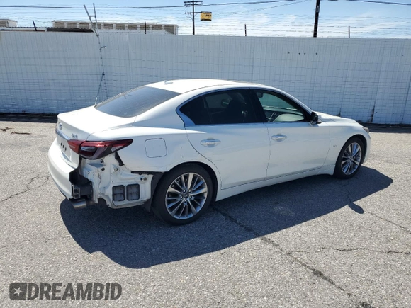 2018 Infiniti Q50 Luxe z VIN JN1EV7AP5JM352628, wystawiony jako Copart lot #51612595 z przebiegiem 93 801 mil mil oraz Szkoda całkowita • Salvage title. Historia ofert i sprzedaży dostępna na DreamBid. Obrazek 3.