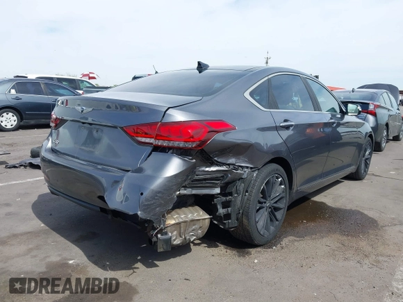 2017 Genesis G80 3.8L with VIN KMHGN4JE2HU167543, listed as a IAAI auction lot 42248719 with 82,574 mi miles and . Bid and sale history available at DreamBid. Image 4.