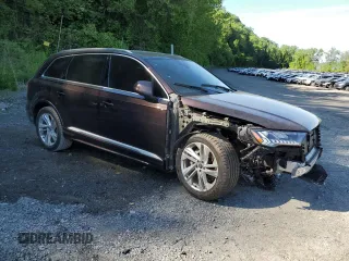 2021 Audi Q7 Premium Plus with VIN WA1LJAF73MD015377, listed as a Copart auction lot 57135695 with 58,432 mi miles and Salvage title. Bid and sale history available at DreamBid. Image 4.