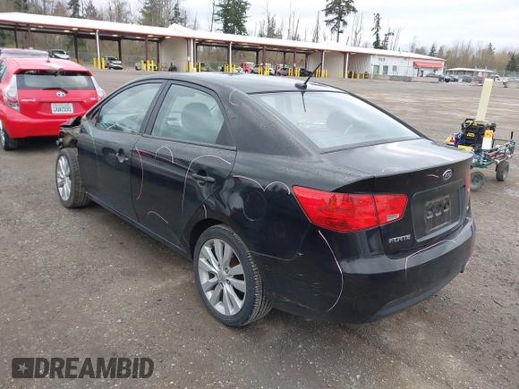 2010 Kia Forte SX with VIN KNAFW4A38A5123068, listed as a IAAI auction lot 41934416 with 95,097 mi miles. Bid and sale history available at carsss.com. Image 3.