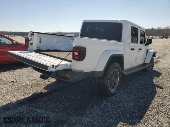 2020 Jeep Gladiator Overland with VIN 1C6HJTFGXLL181768, listed as a Copart auction lot 46243555 with 62,992 mi miles and Salvage title. Bid and sale history available at DreamBid. Image 3.