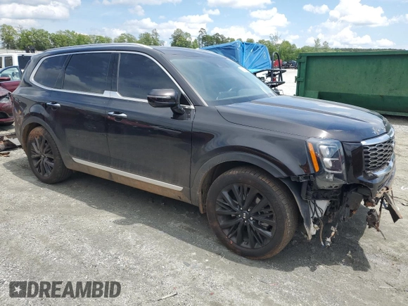 2021 Kia Telluride SX with VIN 5XYP54HC3MG134247, listed as a Copart auction lot 55259345 with 84,459 mi miles and Salvage title. Bid and sale history available at DreamBid. Image 4.