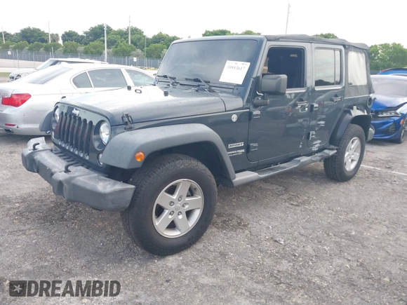 2018 Jeep Wrangler JK Unlimited Sport with VIN 1C4BJWDG5JL858936, listed as a IAAI auction lot 39953617 with 75,865 mi miles. Bid and sale history available at carsss.com. Image 2.