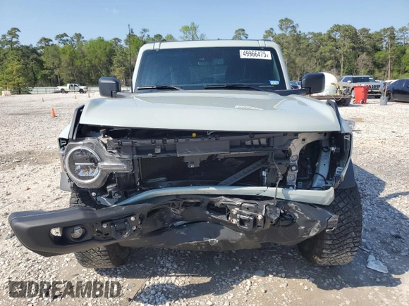 2024 Ford Bronco Black Diamond with VIN 1FMDE1BH6RLB16242, listed as a Copart auction lot 49966475 with 4,672 mi miles and Salvage title. Bid and sale history available at DreamBid. Image 5.