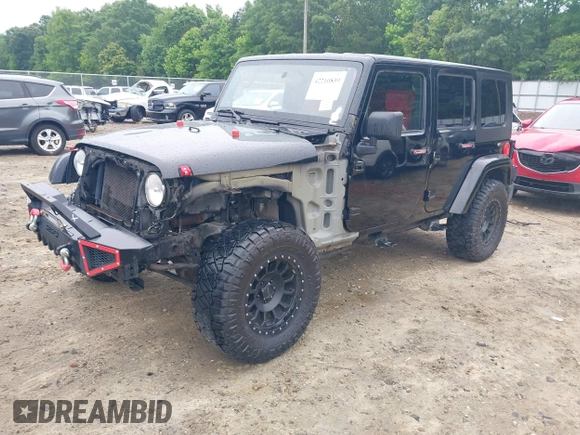2008 Jeep Wrangler Unlimited Sahara with VIN 1J4GA59128L504798, listed as a IAAI auction lot 42210839 with 162,406 mi miles and . Bid and sale history available at DreamBid. Image 2.