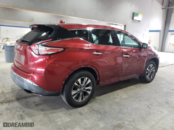 2016 Nissan Murano S with VIN 5N1AZ2MH7GN160195, listed as a Copart auction lot 47501245 with 201,155 mi miles and Salvage Title. Bid and sale history available at carsss.com. Image 3.