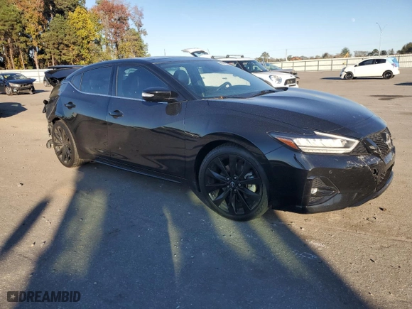 2023 Nissan Maxima SR with VIN 1N4AA6EV1PC505326, listed as a Copart auction lot 82185044 with 53,380 mi miles and Salvage Title. Bid and sale history available at carsss.com. Image 4.