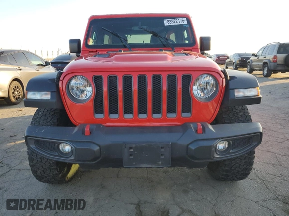 2022 Jeep Wrangler Unlimited Rubicon with VIN 1C4HJXFN5NW129979, listed as a Copart auction lot 88922175 with 36,578 mi miles and Salvage title. Bid and sale history available at DreamBid. Image 5.