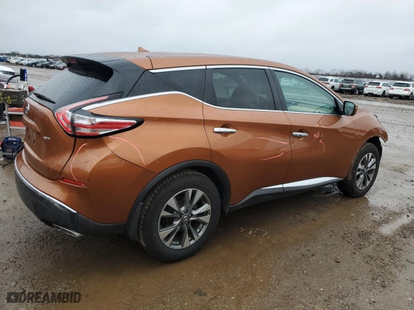 2016 Nissan Murano SL with VIN 5N1AZ2MH7GN107531, listed as a Copart auction lot 86925434 with 80,966 mi miles and Salvage Title. Bid and sale history available at carsss.com. Image 3.