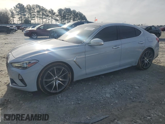 2020 Genesis G70 2.0T with VIN KMTG44LA8LU045281, listed as a Copart auction lot 88885995 with 68,222 mi miles and Salvage title. Bid and sale history available at DreamBid. Image 1.