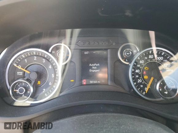 2022 Ram 2500 Tradesman with VIN 3C6UR5CJ9NG282335, listed as a Copart auction lot 46089775 with 58,164 mi miles and Salvage title. Bid and sale history available at DreamBid. Image 9.