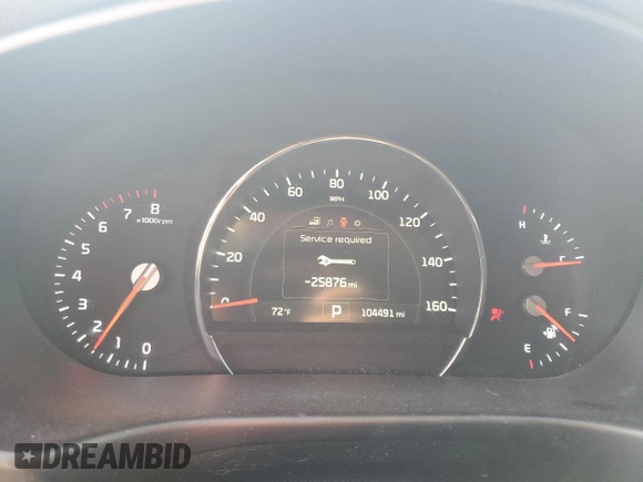 2016 Kia Sorento EX with VIN 5XYPH4A53GG049450, listed as a Copart auction lot 46242225 with 104,491 mi miles and Salvage Title. Bid and sale history available at DreamBid. Image 9.