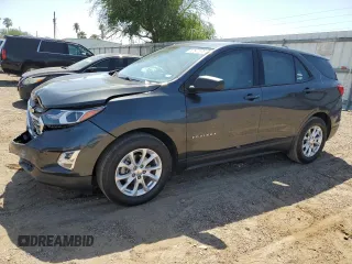 2018 Chevrolet Equinox LS with VIN 3GNAXHEV9JL393348, listed as a Copart auction lot 52647375 with 93,689 mi miles and Salvage Title. Bid and sale history available at DreamBid. Image 1.