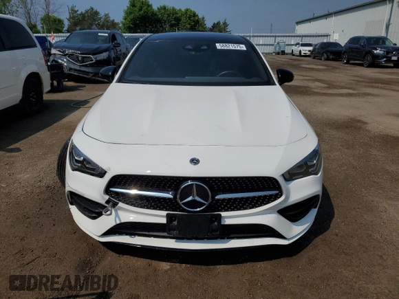 2023 Mercedes-Benz CLA 250 with VIN W1K5J4HB0PN345404, listed as a Copart auction lot 58821575 with 25,707 mi miles and Salvage title. Bid and sale history available at DreamBid. Image 5.