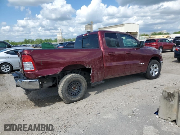 2022 Ram 1500 Big Horn с VIN 1C6SRFBT0NN468742, выставлен на аукционе Copart как лот 55498705 с пробегом 63 292 миль миль и Списание • Salvage title. История ставок и продаж доступна на DreamBid. Изображение 3.