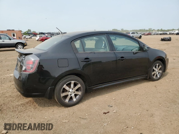 2012 Nissan Sentra SR with VIN 3N1AB6AP2CL622560, listed as a Copart auction lot 58856725 with 132,970 mi miles and Salvage title. Bid and sale history available at DreamBid. Image 3.