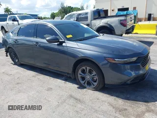 2024 Honda Accord EX с VIN 1HGCY1F30RA050421, выставлен на аукционе IAAI как лот 42516201 с пробегом 23 419 миль миль и . История ставок и продаж доступна на DreamBid. Изображение 1.