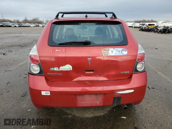 2010 Pontiac Vibe w/1SA with VIN 5Y2SP6E88AZ416882, listed as a Copart auction lot 81860554 with 133,635 mi miles and Salvage Title. Bid and sale history available at carsss.com. Image 6.
