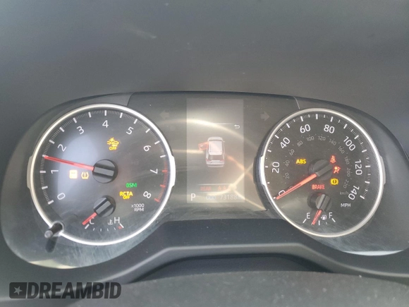 2021 Toyota RAV4 XLE with VIN 2T3P1RFV8MC167485, listed as a Copart auction lot 57814355 with 73,188 mi miles and Salvage title. Bid and sale history available at DreamBid. Image 9.