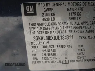2018 GMC Terrain SLE with VIN 3GKALMEX0JL184311, listed as a IAAI auction lot 40238129 with 102,406 mi miles. Bid and sale history available at carsss.com. Image 9.