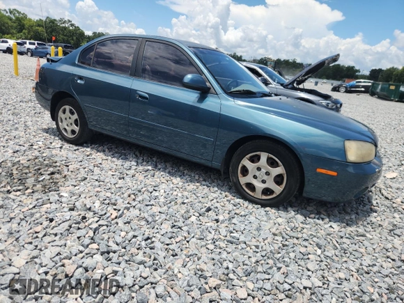 2001 Hyundai Elantra GLS z VIN KMHDN45D61U132398, wystawiony jako Copart lot #61164165 z przebiegiem 162 729 mil mil oraz Szkoda całkowita • Salvage title. Historia ofert i sprzedaży dostępna na DreamBid. Obrazek 4.