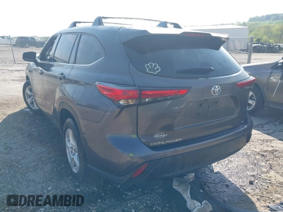 2021 Toyota Highlander L with VIN 5TDZZRAH3MS523182, listed as a IAAI auction lot 42052236 with 62,721 mi miles and . Bid and sale history available at DreamBid. Image 3.