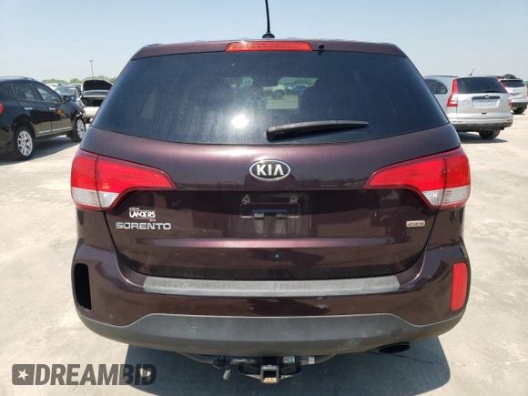 2015 Kia Sorento LX with VIN 5XYKT3A67FG627155, listed as a Copart auction lot 51434715 with 157,218 mi miles and Salvage Title. Bid and sale history available at carsss.com. Image 6.