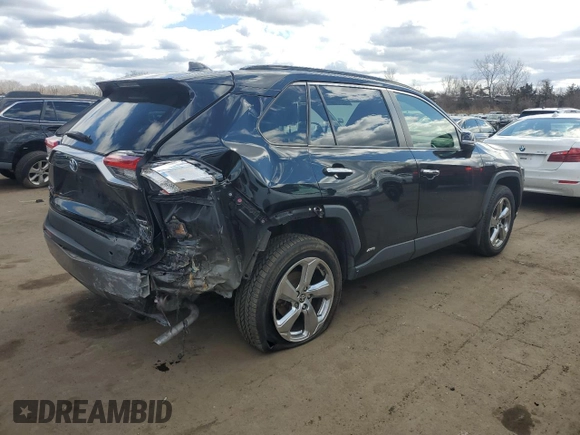 2020 Toyota RAV4 Hybrid Limited with VIN JTMD6RFV5LD006915, listed as a Copart auction lot 48179415 with 64,999 mi miles and Salvage Title. Bid and sale history available at carsss.com. Image 3.