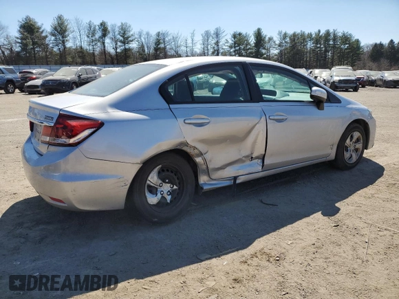 2014 Honda Civic Sedan LX with VIN 19XFB2F55EE251775, listed as a Copart auction lot 50486415 with 44,277 mi miles and Salvage Title. Bid and sale history available at carsss.com. Image 3.