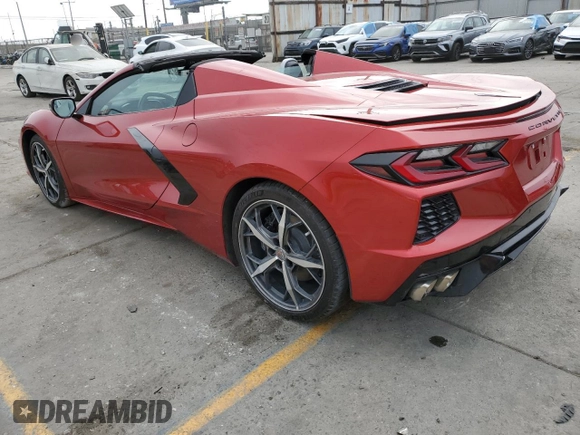 2021 Chevrolet Corvette 1LT with VIN 1G1YA3D41M5107008, listed as a Copart auction lot 83489444 with 23,484 mi miles and Salvage Title. Bid and sale history available at carsss.com. Image 2.