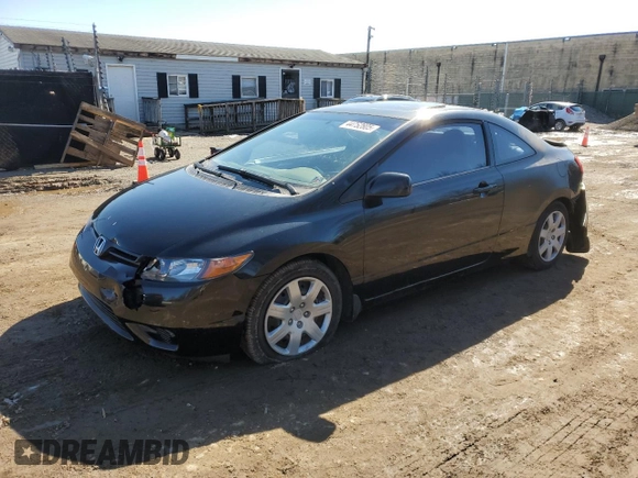 2006 Honda Civic Cpe EX with VIN 2HGFG12866H543986, listed as a Copart auction lot 44752805 with 222,720 mi miles and Salvage Title. Bid and sale history available at carsss.com. Image 1.