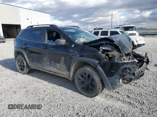 2018 Jeep Cherokee Trailhawk with VIN 1C4PJMBX3JD526372, listed as a Copart auction lot 47895315 with 90,505 mi miles and Salvage Title. Bid and sale history available at carsss.com. Image 4.