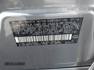 2016 Lexus IS 200t with VIN JTHBA1D21G5032765, listed as a IAAI auction lot 42139459 with 57,587 mi miles and . Bid and sale history available at DreamBid. Image 9.