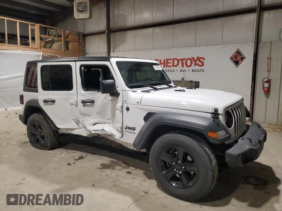 2020 Jeep Wrangler Unlimited Sport Altitude with VIN 1C4HJXDN5LW204180, listed as a Copart auction lot 45308075 with 67,340 mi miles and Salvage title. Bid and sale history available at DreamBid. Image 4.