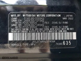 2022 Mitsubishi Outlander ES with VIN JA4J3TA86NZ074084, listed as a IAAI auction lot 41486643 with 148,853 mi miles. Bid and sale history available at carsss.com. Image 9.
