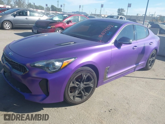 2020 Kia Stinger GT-Line with VIN KNAE15LA1L6078533, listed as a IAAI auction lot 41637202 with 63,494 mi miles. Bid and sale history available at carsss.com. Image 18.