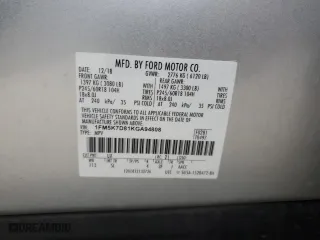 2019 Ford Explorer XLT with VIN 1FM5K7D81KGA94808, listed as a Copart auction lot 46524595 with 45,280 mi miles and Salvage Title. Bid and sale history available at carsss.com. Image 14.