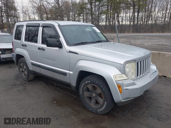 2008 Jeep Liberty Sport with VIN 1J8GN28K08W179241, listed as a IAAI auction lot 41770277 with 204,120 mi miles. Bid and sale history available at carsss.com. Image 1.