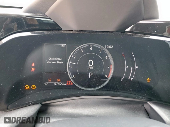 2025 Lexus NX 250 with VIN 2T2ADCAZ2SC022917, listed as a Copart auction lot 57884435 with 5,740 mi miles and Salvage title. Bid and sale history available at DreamBid. Image 9.