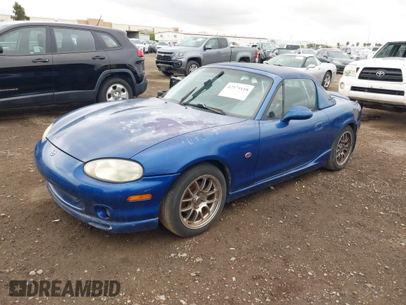 1999 Mazda MX-5 Miata with VIN JM1NB3539X0130910, listed as a IAAI auction lot 42175118 with 91,570 mi miles and . Bid and sale history available at DreamBid. Image 2.