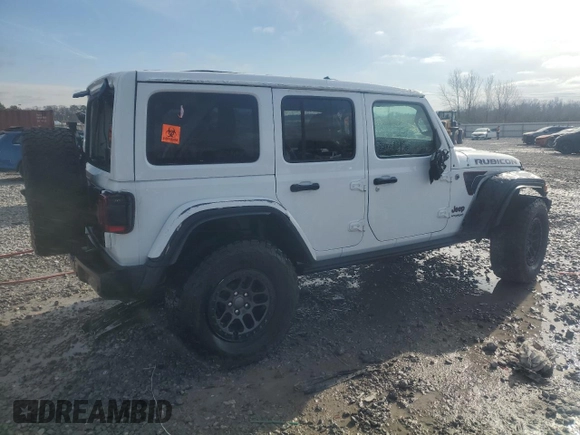 2021 Jeep Wrangler Unlimited Rubicon with VIN 1C4JJXFG1MW849460, listed as a Copart auction lot 45307515 with 54,517 mi miles and Salvage title. Bid and sale history available at DreamBid. Image 3.