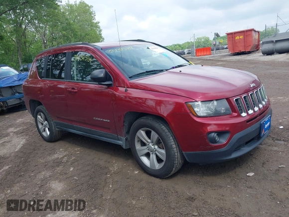 2014 Jeep Compass Sport with VIN 1C4NJDBB8ED799048, listed as a IAAI auction lot 39434584 with 119,507 mi miles. Bid and sale history available at carsss.com. Image 1.