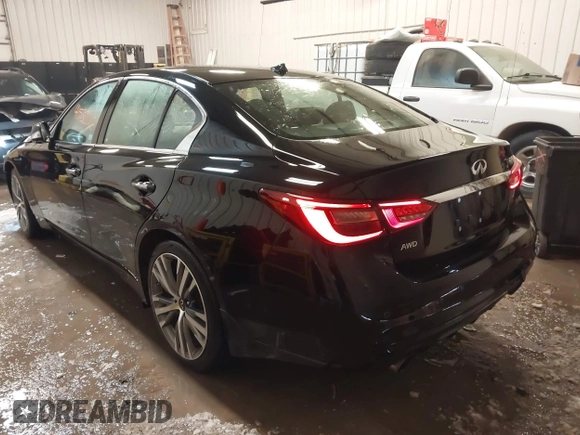 2021 Infiniti Q50 Signature Edition with VIN JN1EV7CR8MM751195, listed as a IAAI auction lot 41580206 with 42,251 mi miles and . Bid and sale history available at DreamBid. Image 3.