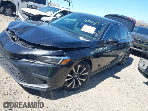 2023 Honda Civic Sedan EX with VIN 2HGFE1F70PH306371, listed as a IAAI auction lot 41811181 with 79,696 mi miles. Bid and sale history available at carsss.com. Image 16.