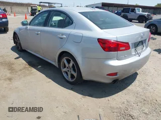 2007 Lexus IS 250 with VIN JTHBK262072052605, listed as a IAAI auction lot 42436878 with 255,906 mi miles and . Bid and sale history available at DreamBid. Image 3.