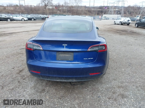 2020 Tesla Model 3 Long Range with VIN 5YJ3E1EB9LF601198, listed as a IAAI auction lot 41744287 with 70,322 mi miles and . Bid and sale history available at DreamBid. Image 17.